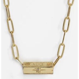 Mystical Third Eye Barrel Necklace-Gold