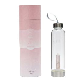 Rose Quartz 'Love' Interchangeable Crystal Water Bottle